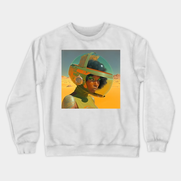 We Are Floating In Space - 105 - Sci-Fi Inspired Retro Artwork Crewneck Sweatshirt by saudade